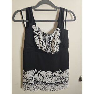 White House Black Market B&W Women's Halter Top Side Zipper‎ Size 10